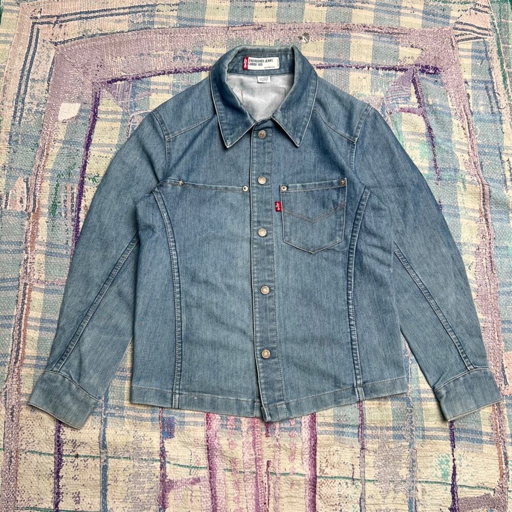 Vintage Y2K Levi’s Engineered Denim Snap Button Jean Jacket Large-100